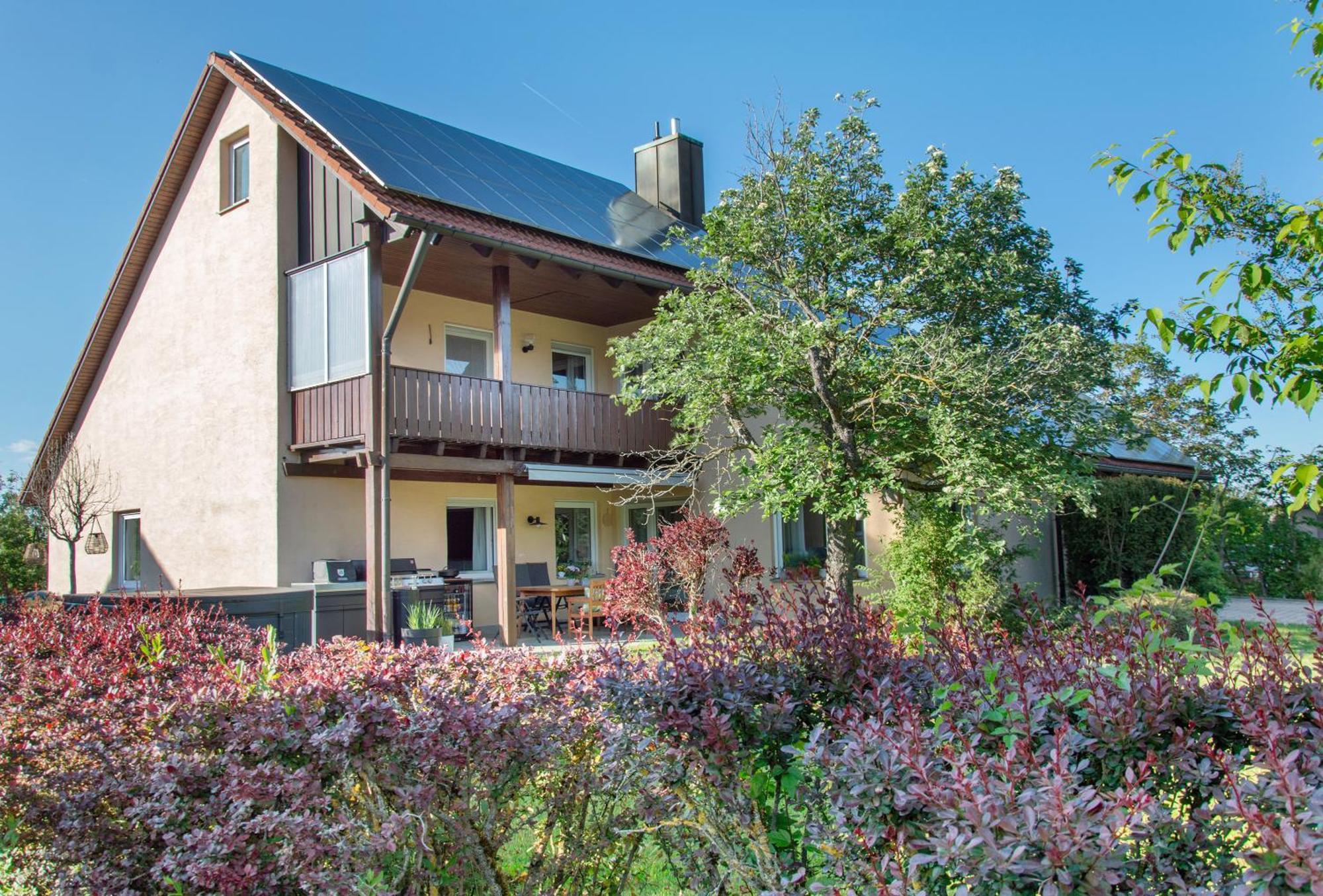 Ferienwohnung Apfelbluete Burgbernheim Bagian luar foto